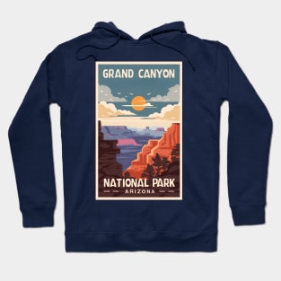 A Vintage Travel Art of the Grand Canyon National Park - Arizona - US Hoodie